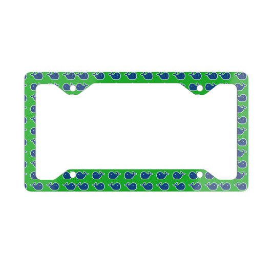 Whale Metal License Plate Frame