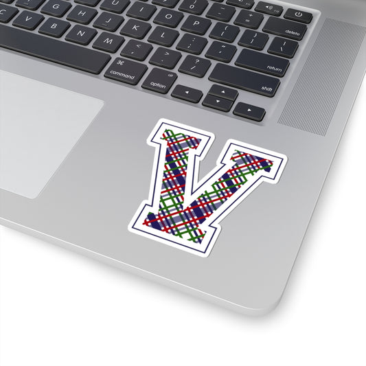 Equestrian Letter V Kiss Cut Sticker