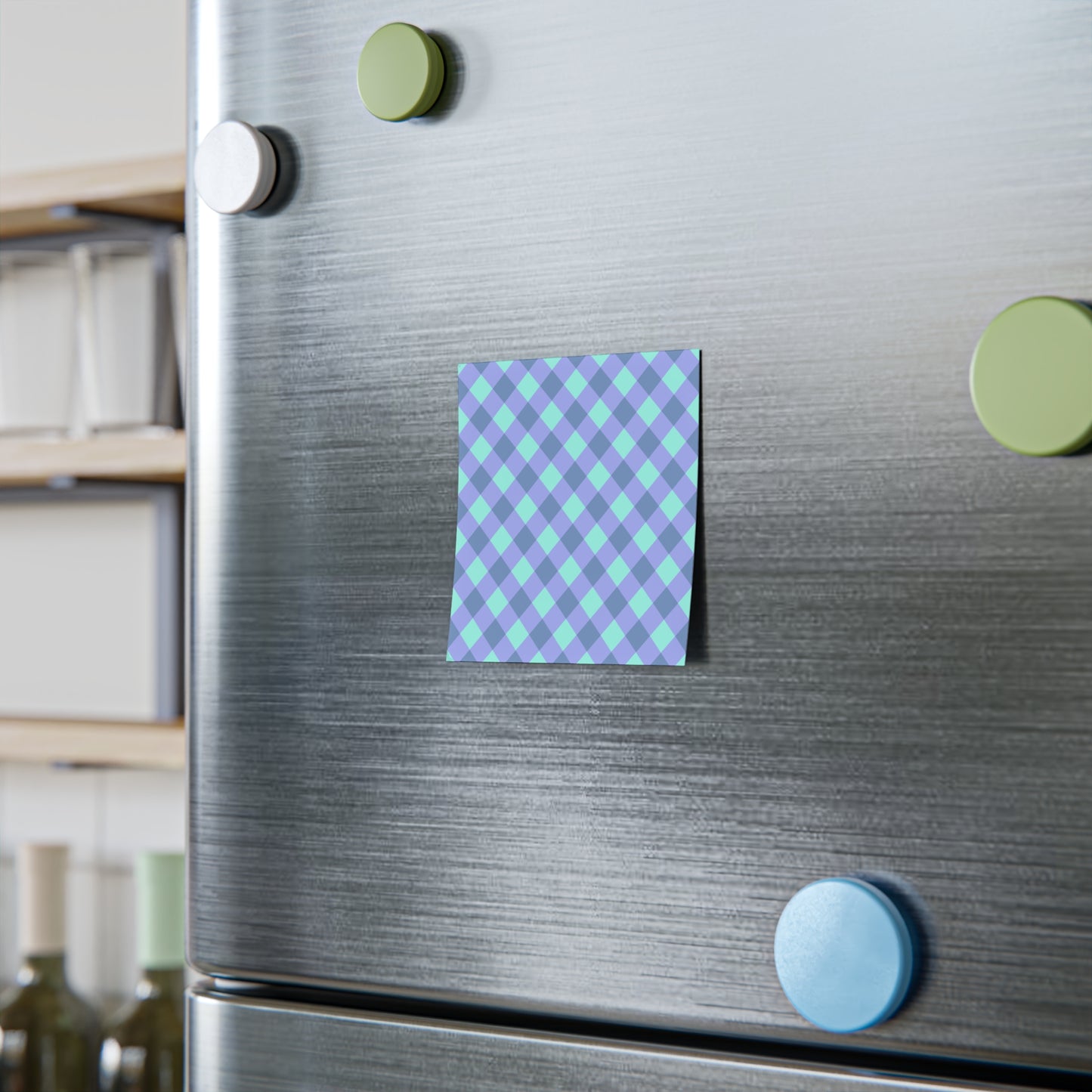 Preppy Aqua and Purple Gingham Post-it® Note Pads