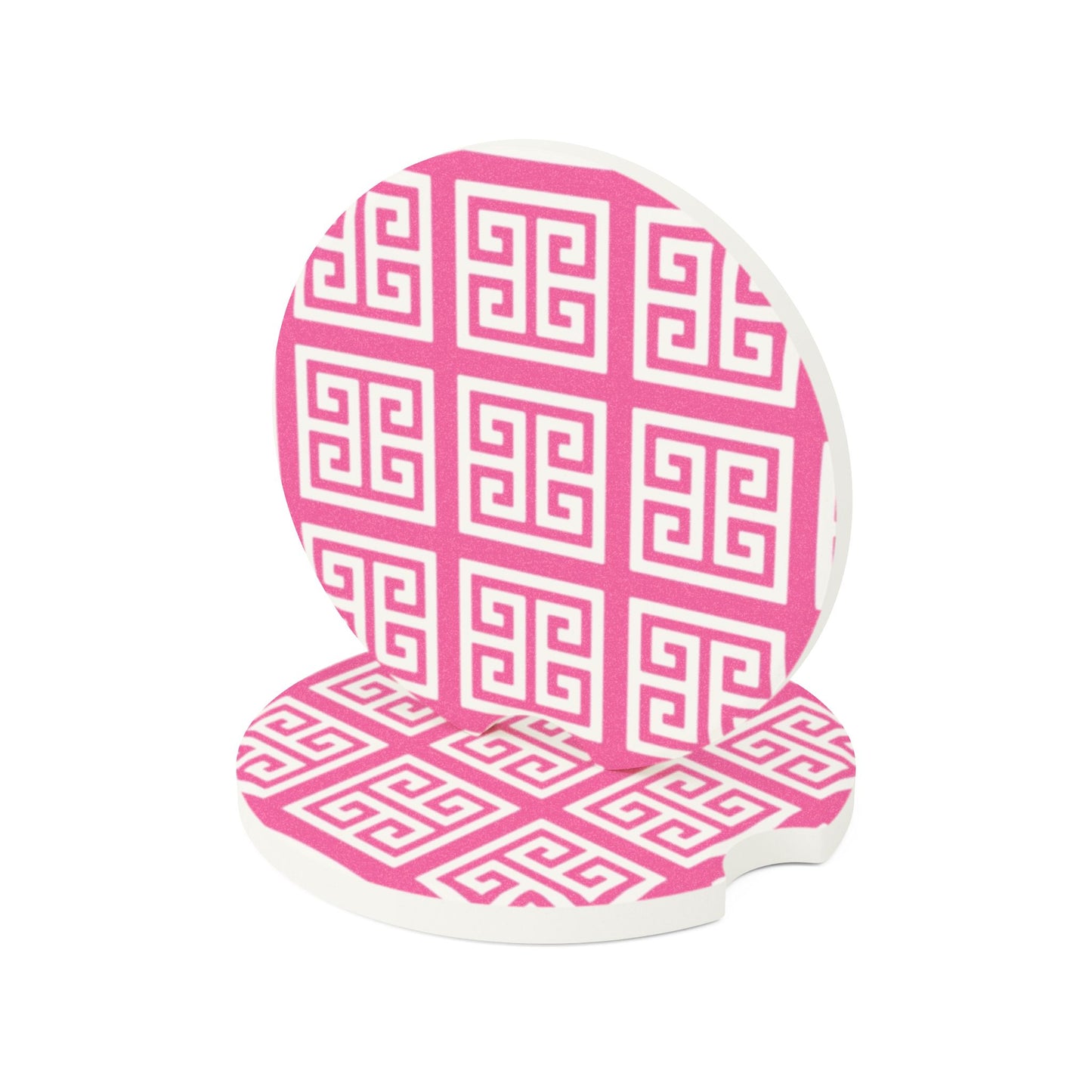 Chinoiserie Fuchsia Soapstone Car Coaster