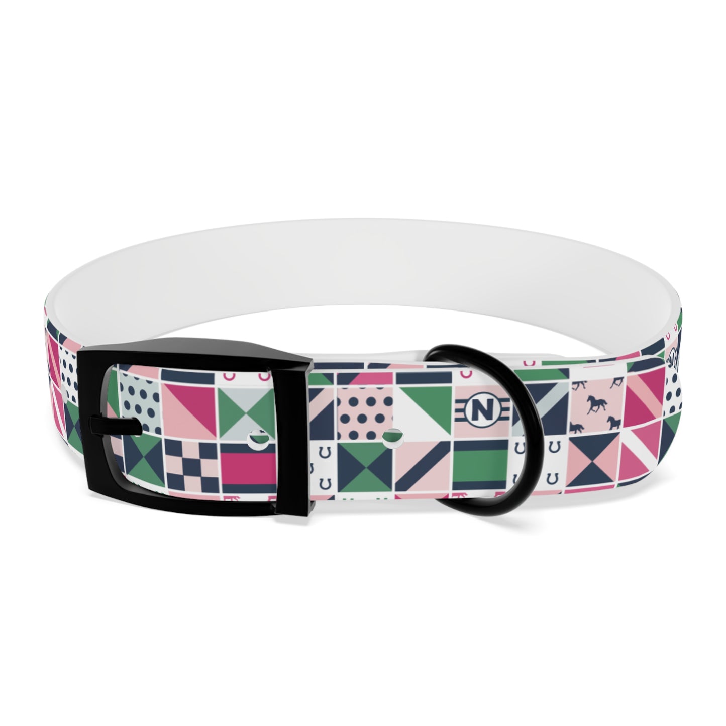 Equestrian Patchwork Dog Collar