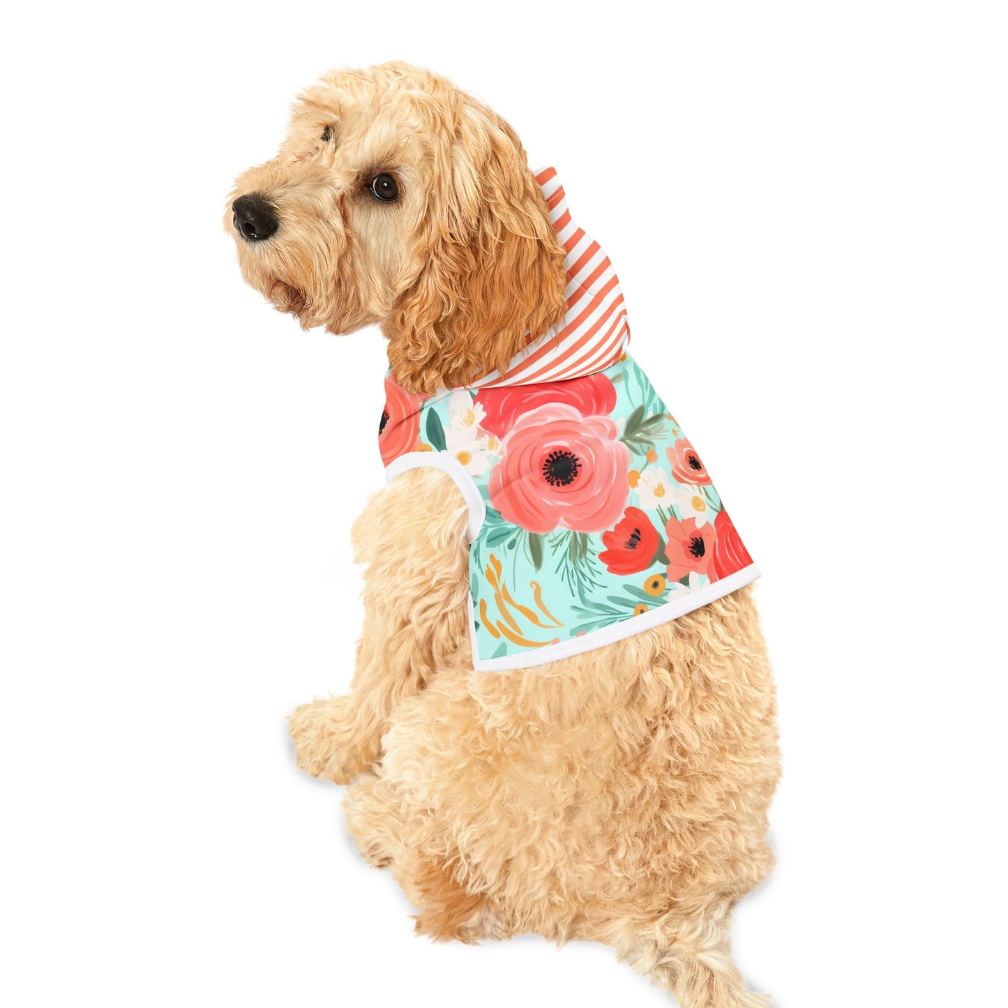 Coral Floral Pet Hoodie