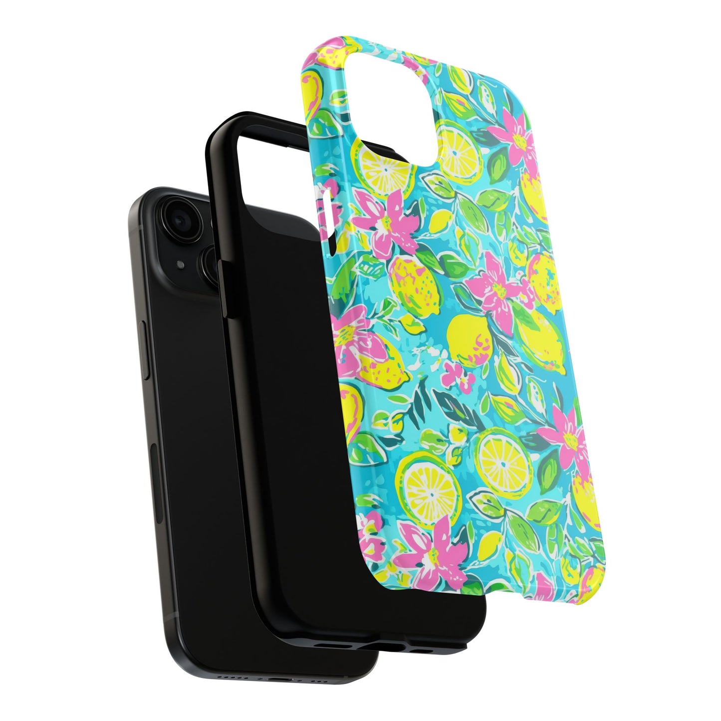Lemon Floral Tough Phone Case