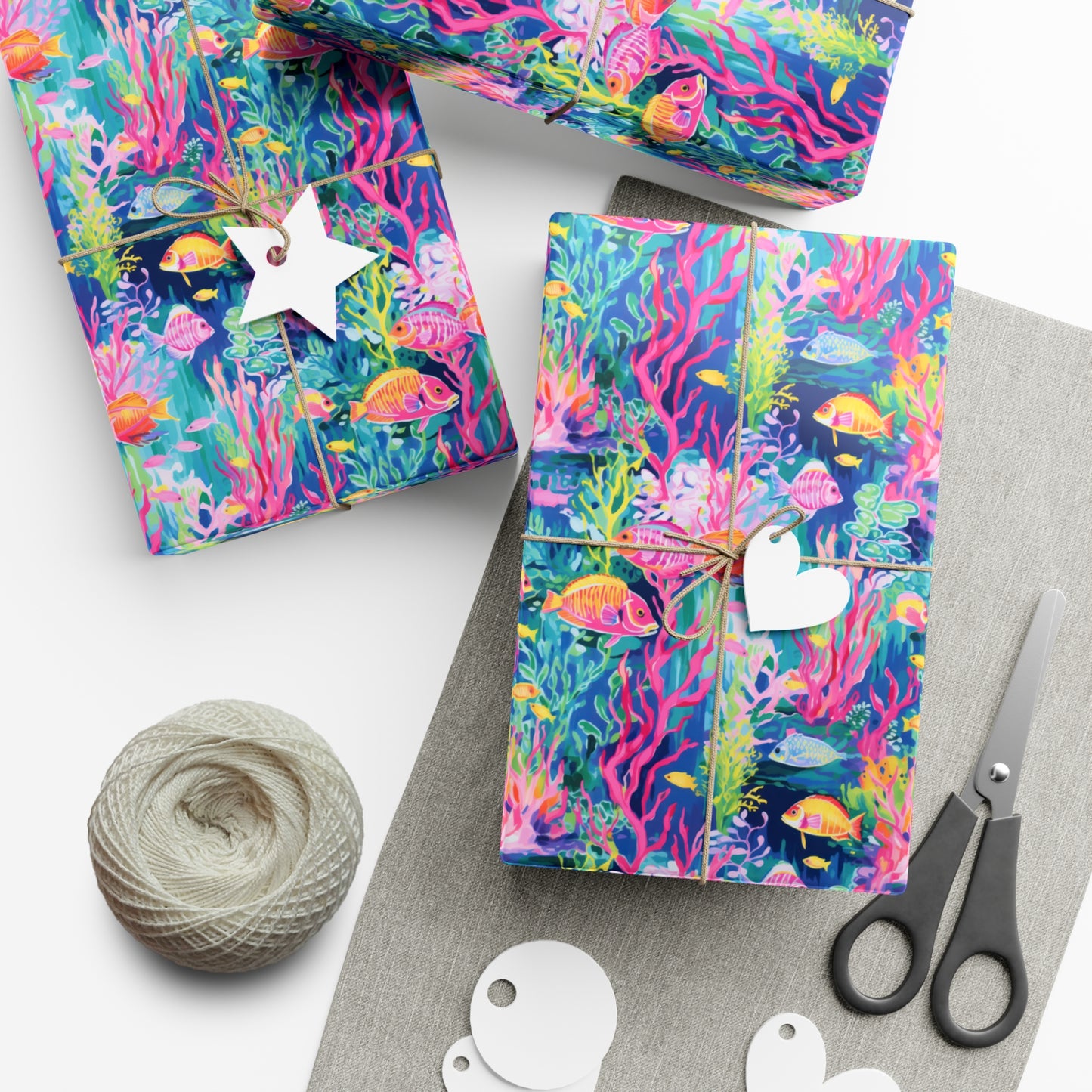 Watercolor Fish Pattern Gift Wrap