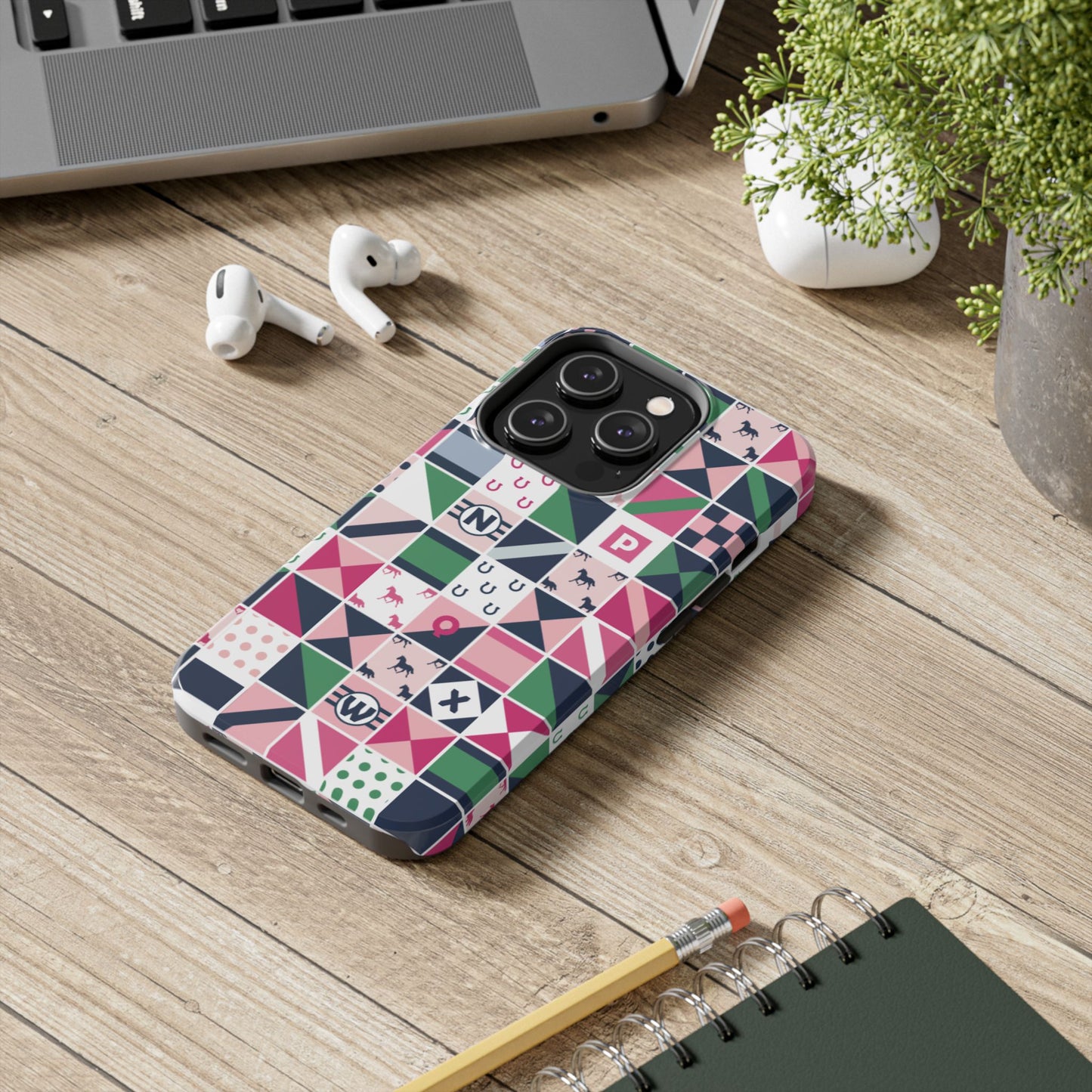 Equestrian Patchwork Tough Phone Case