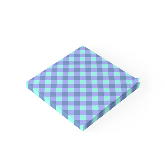 Preppy Aqua and Purple Gingham Post-it® Note Pads