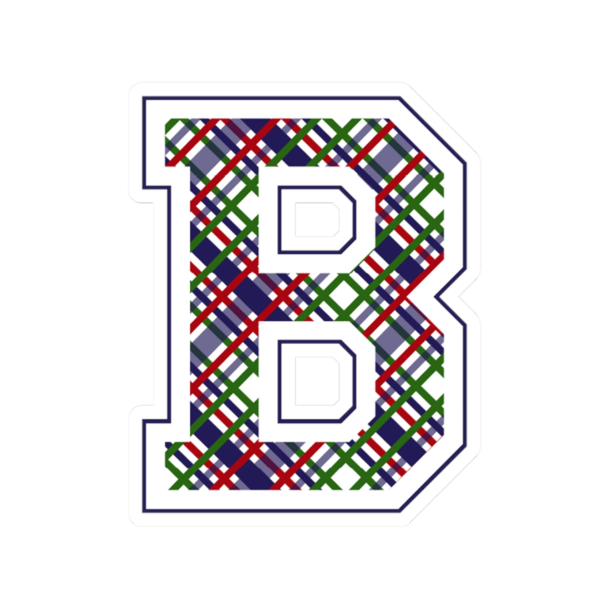 Equestrian Letter B Kiss Cut Sticker