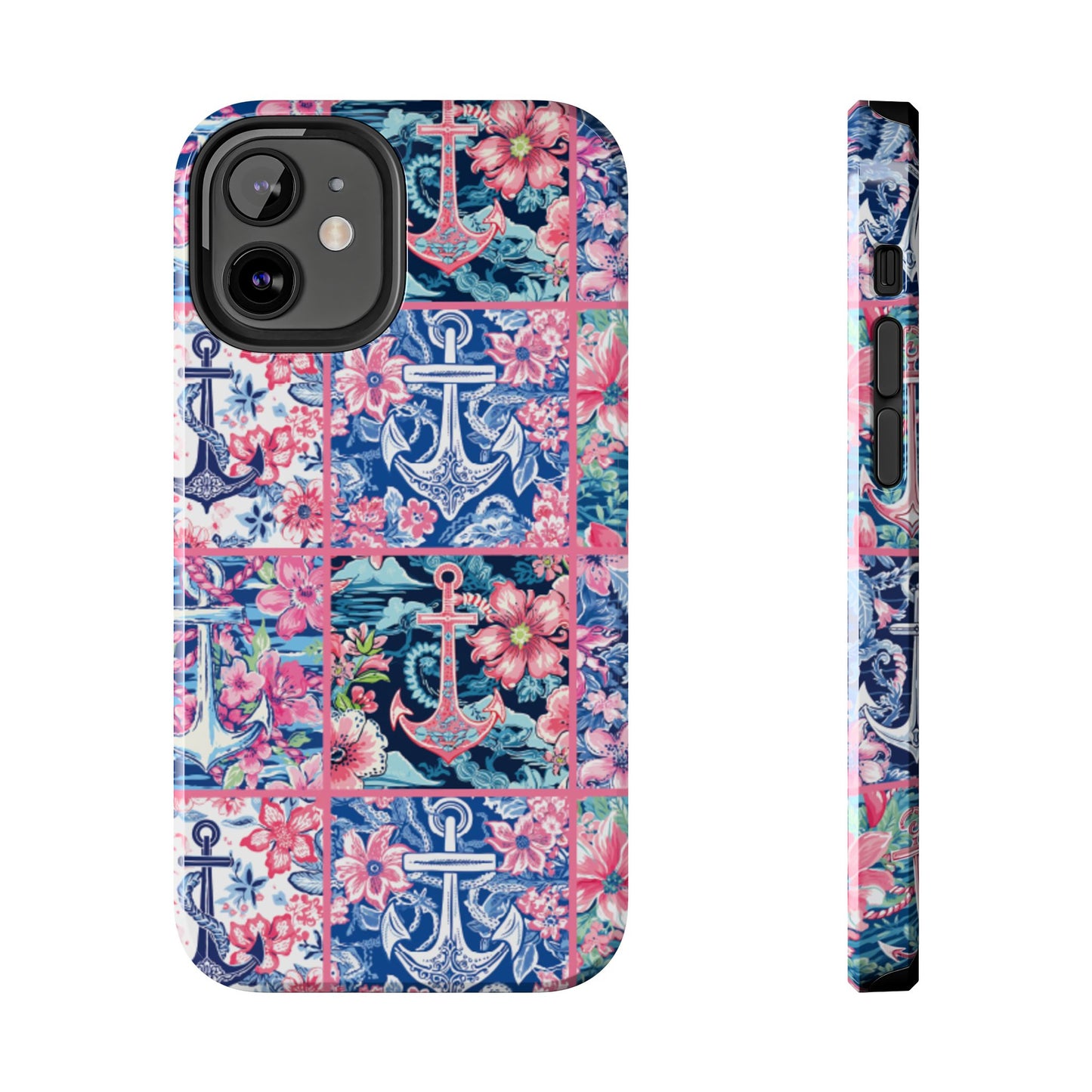 Floral Anchors Tough Phone Case