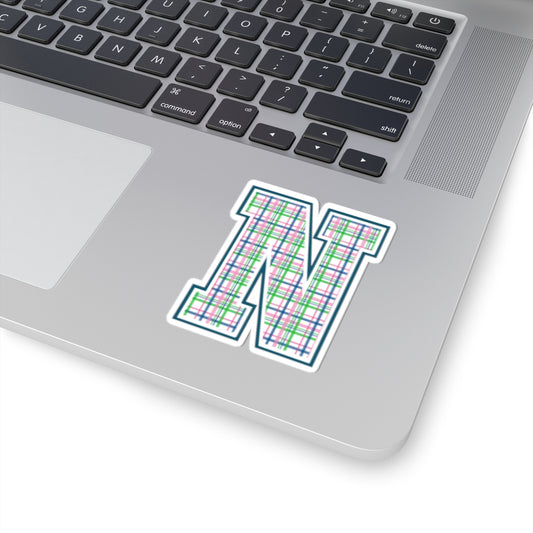 Preppy Letter N Kiss Cut Sticker