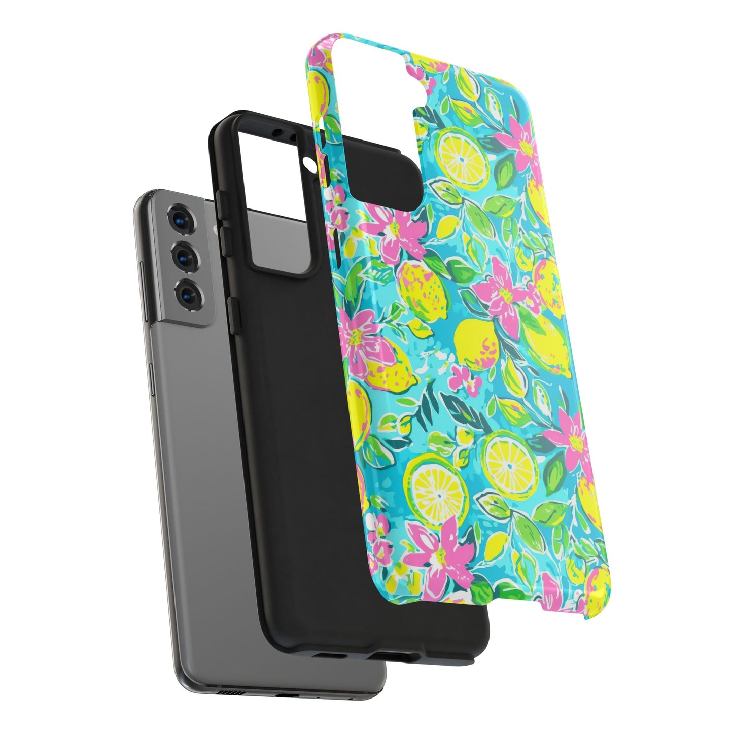 Lemon Floral Tough Phone Case