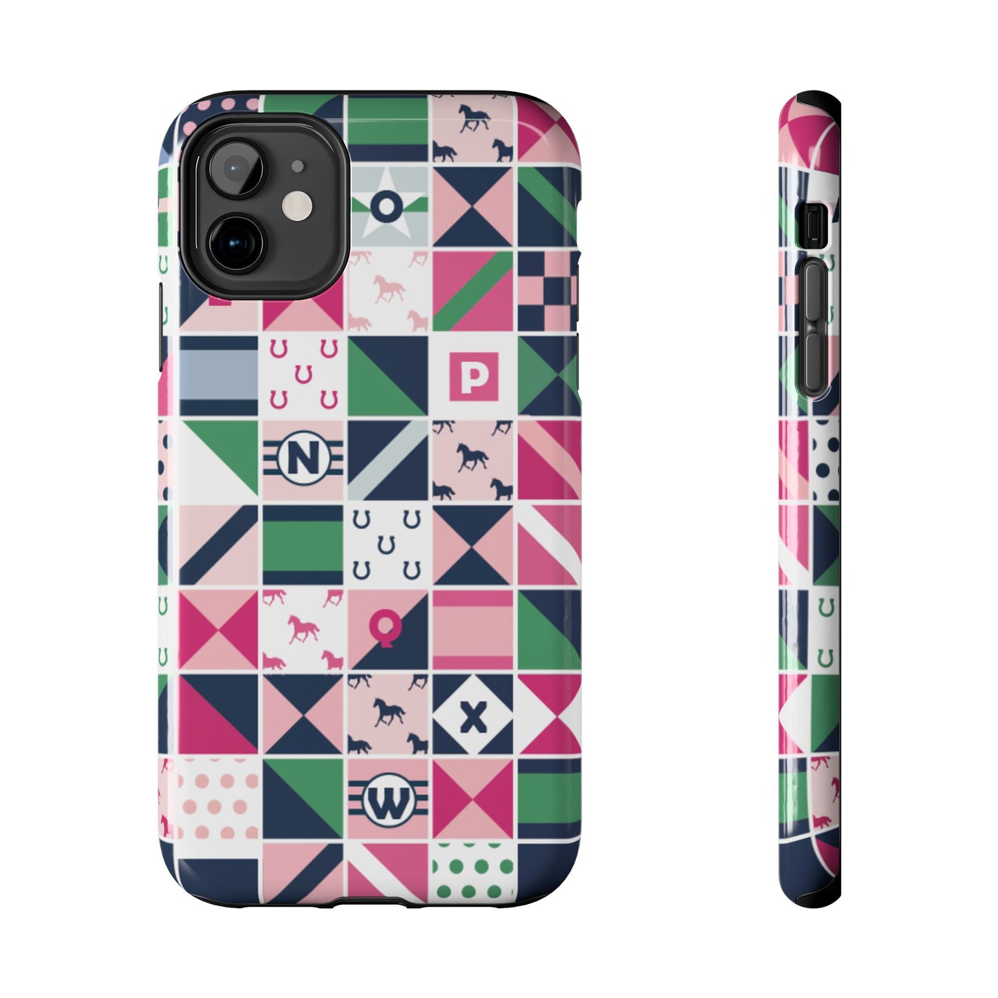 Equestrian Patchwork Tough Phone Case