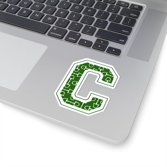 Equestrian Letter C Kiss Cut Sticker