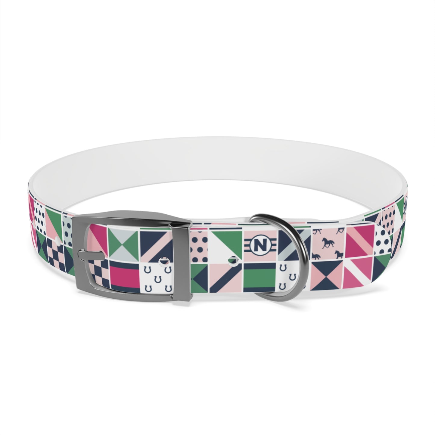 Equestrian Patchwork Dog Collar