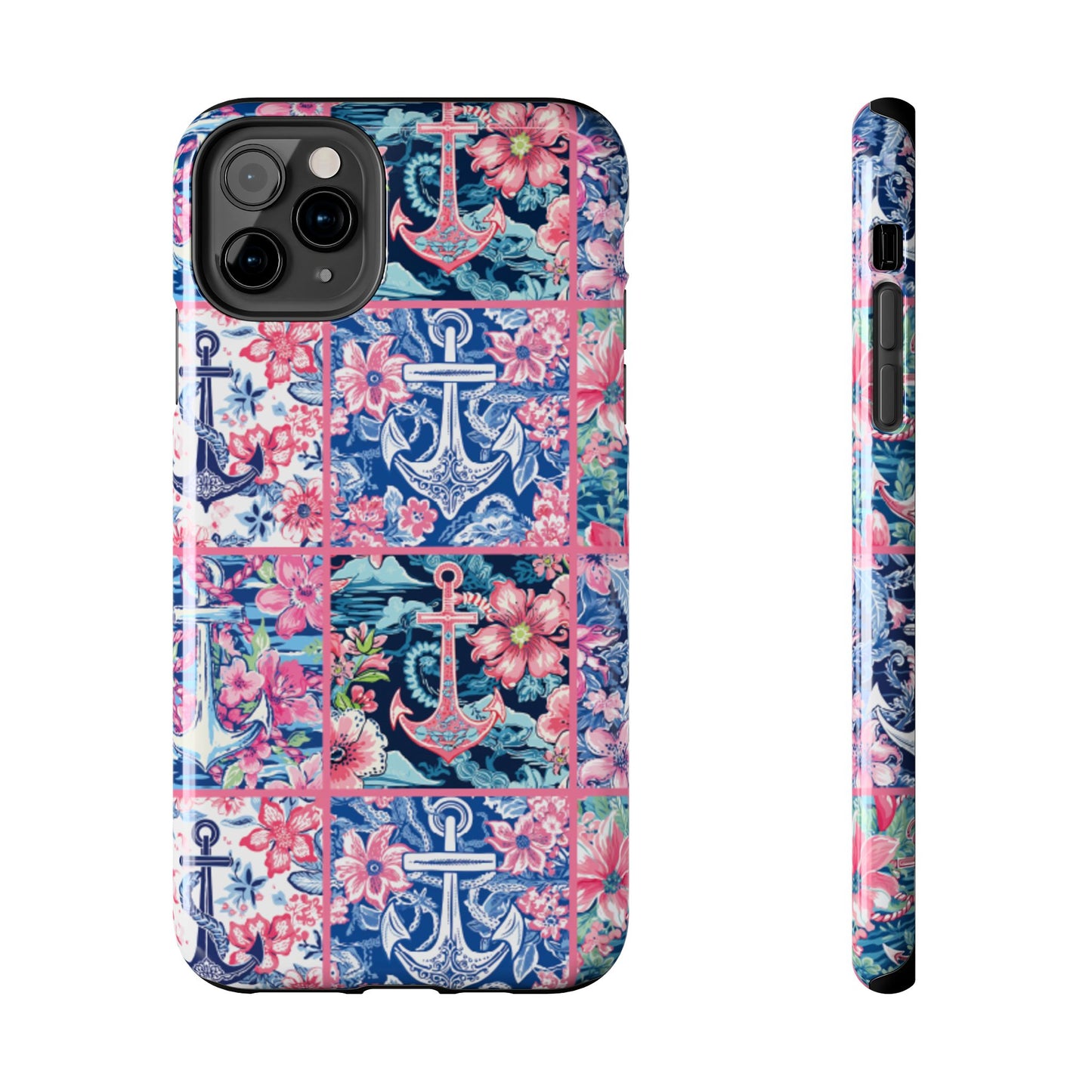 Floral Anchors Tough Phone Case