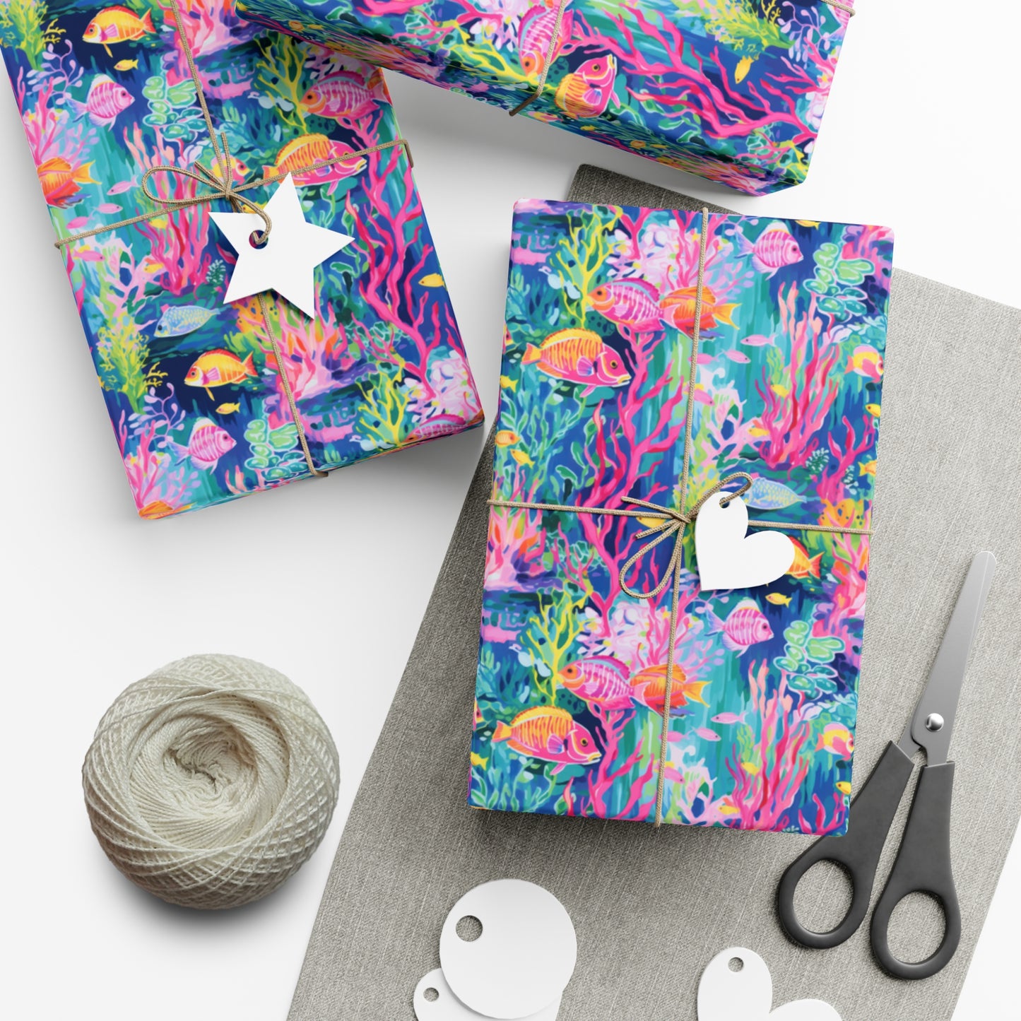 Watercolor Fish Pattern Gift Wrap