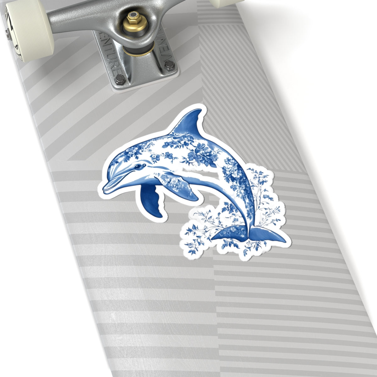 Whimsical Dolphin Kiss-Cut Sticker