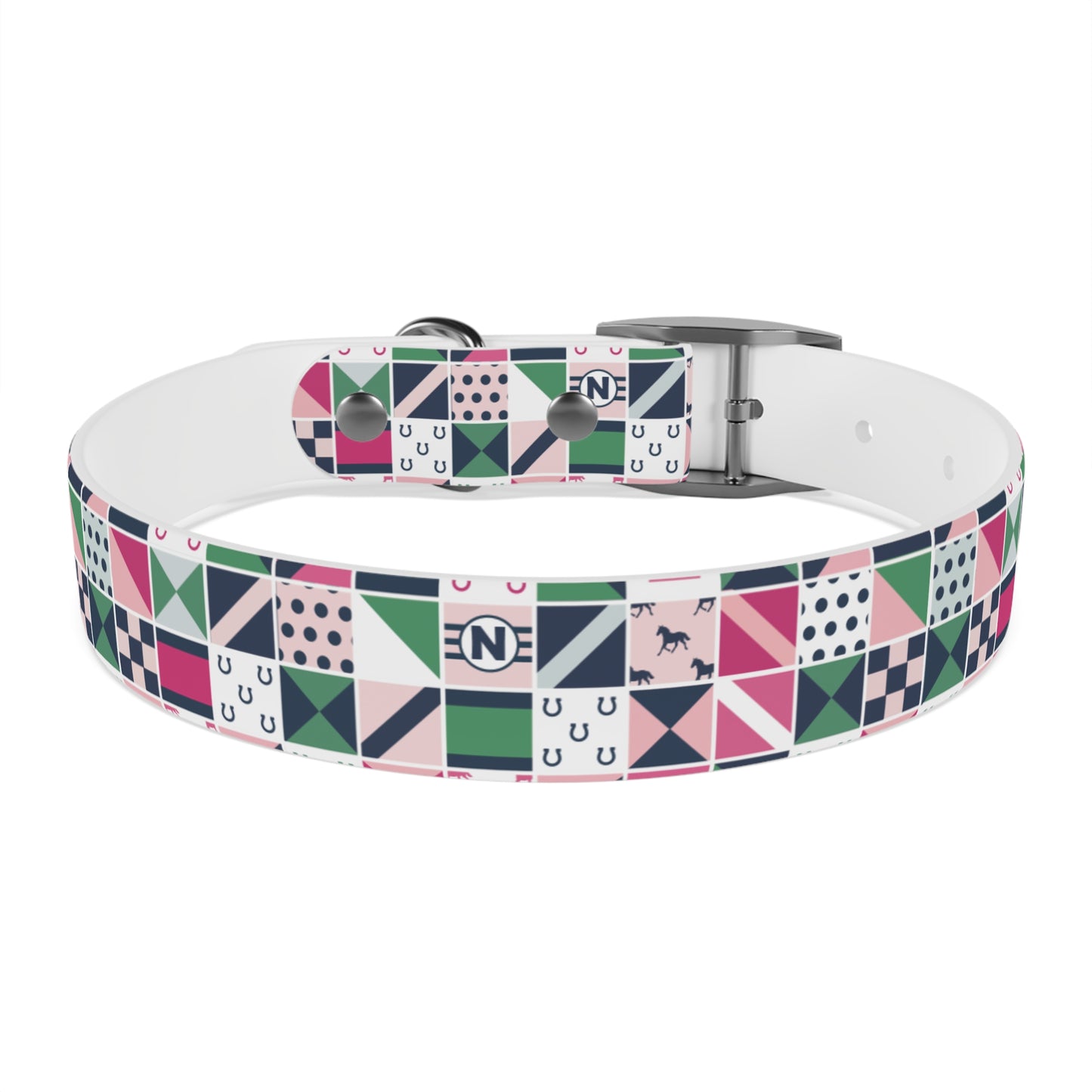 Equestrian Patchwork Dog Collar