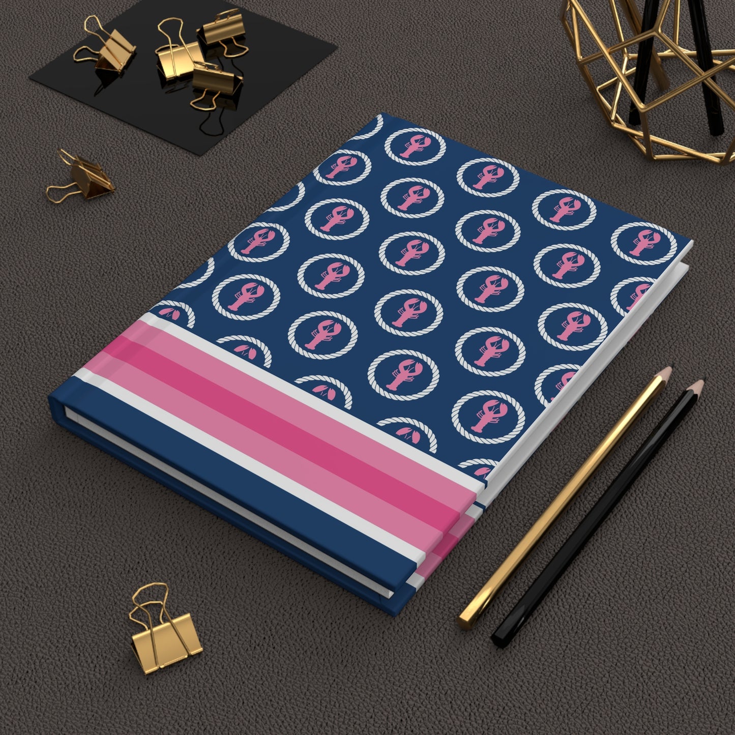 Preppy Lobsters Hardcover Journal
