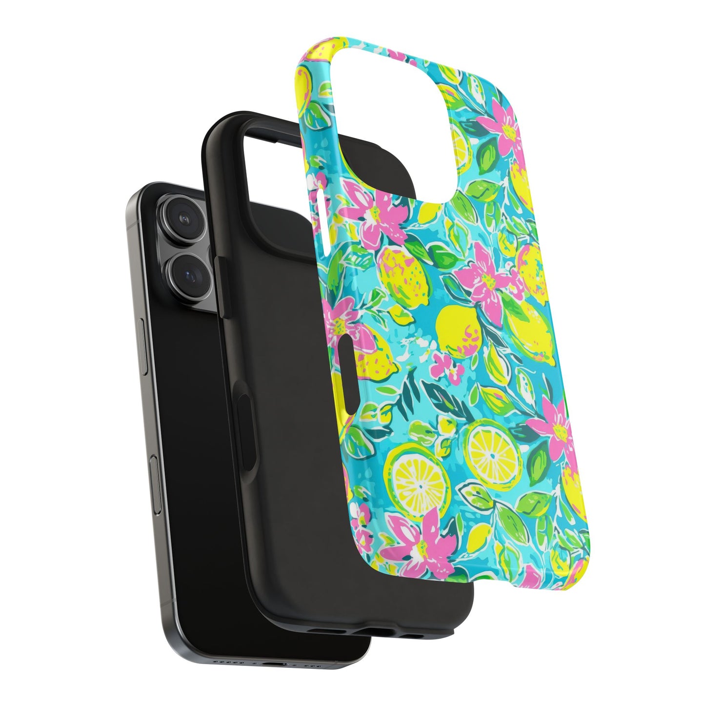 Lemon Floral Tough Phone Case