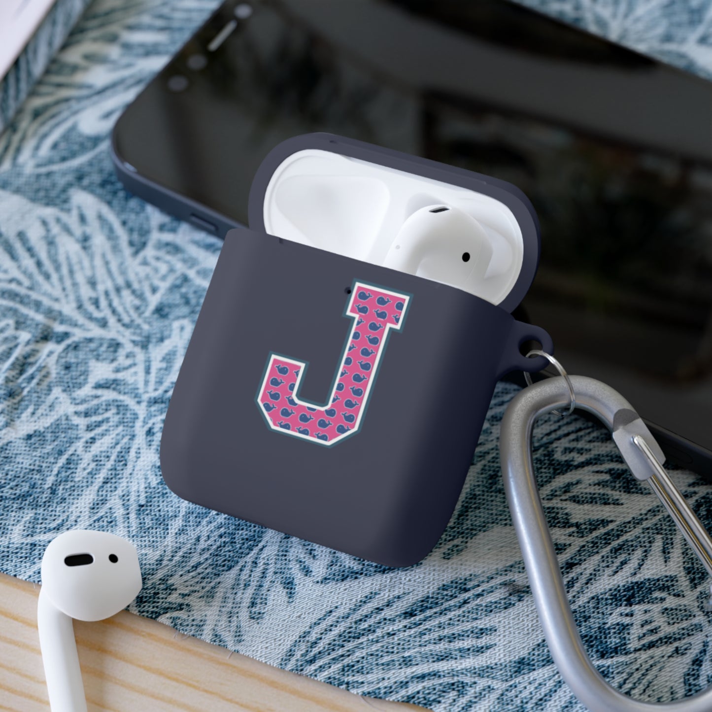 Preppy Letter J AirPods Case Cover