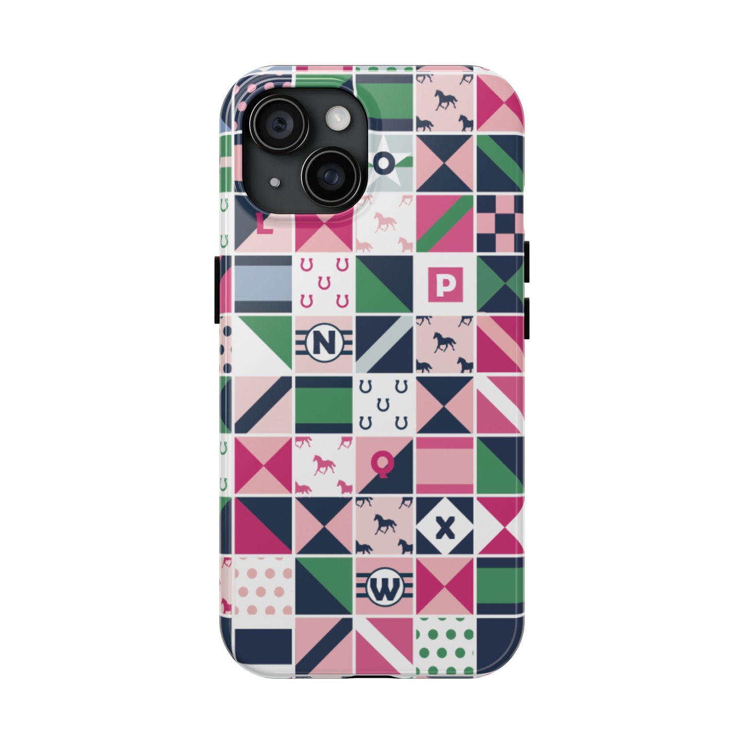 Equestrian Patchwork Tough Phone Case