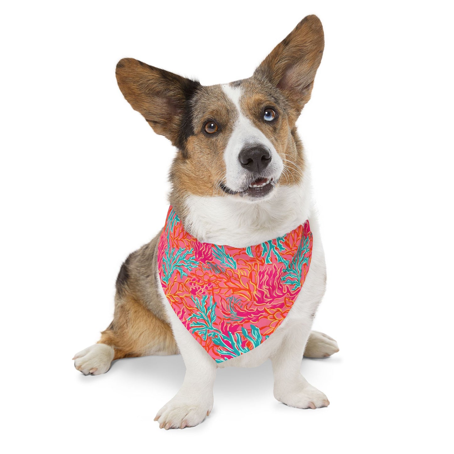 Coral Pet Bandana Collar