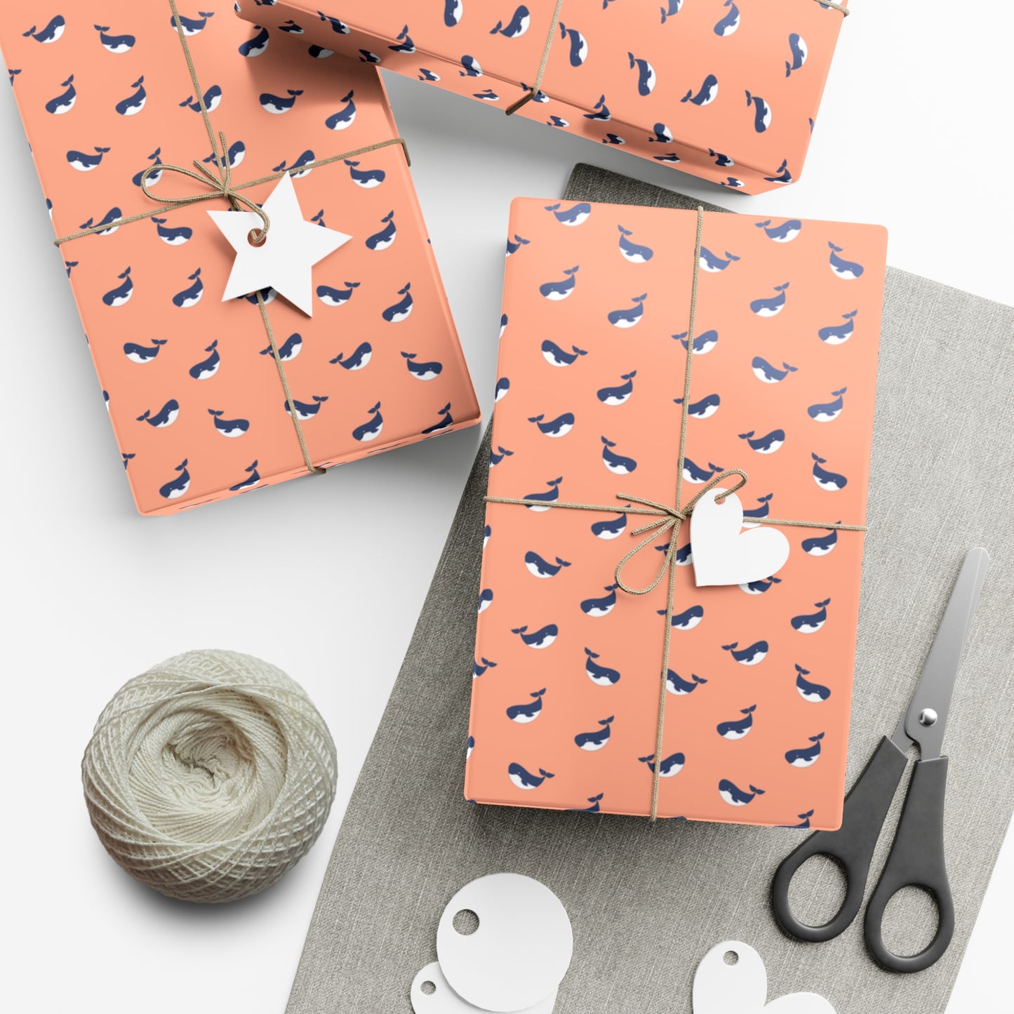 Whimsical Whale Gift Wrap Papers