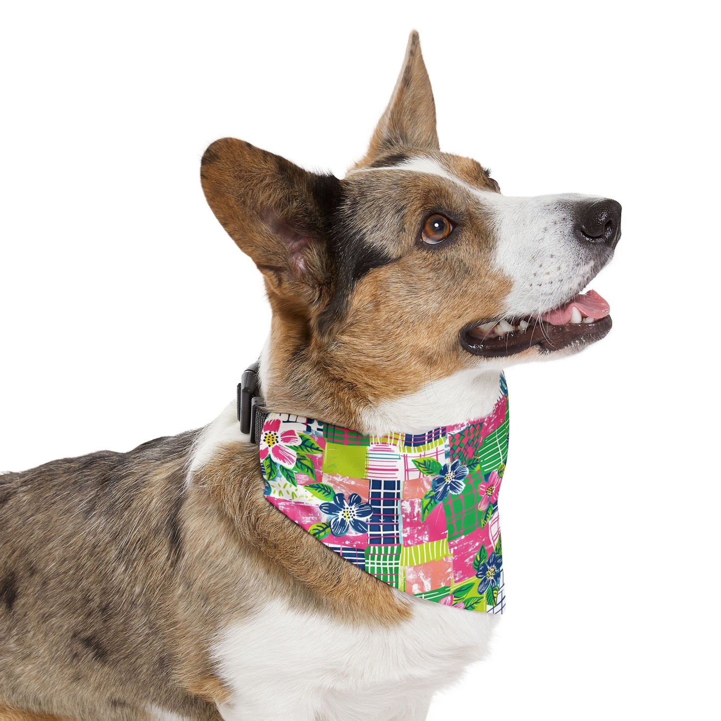 Tropical Madras Pet Bandana Collar