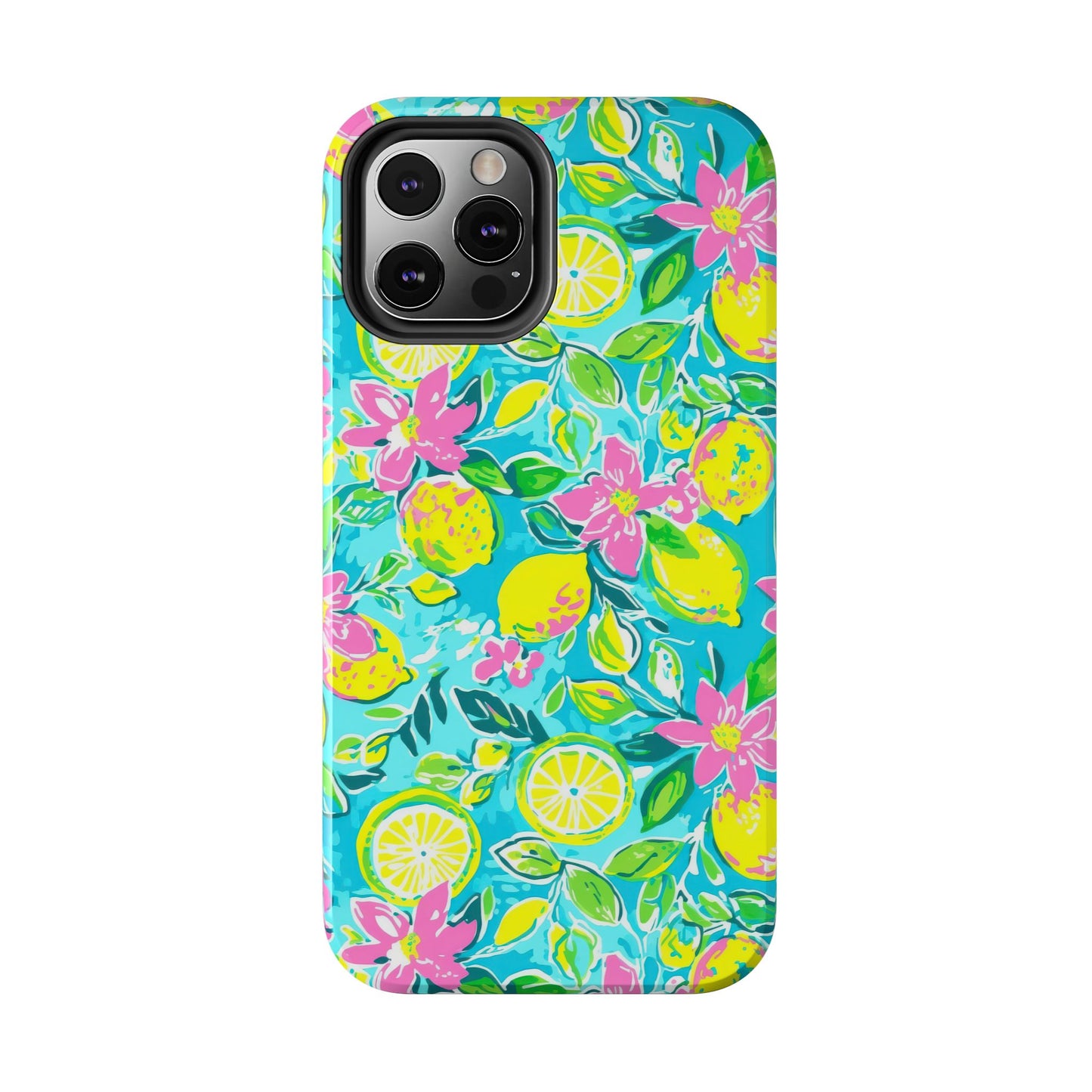 Lemon Floral Tough Phone Case