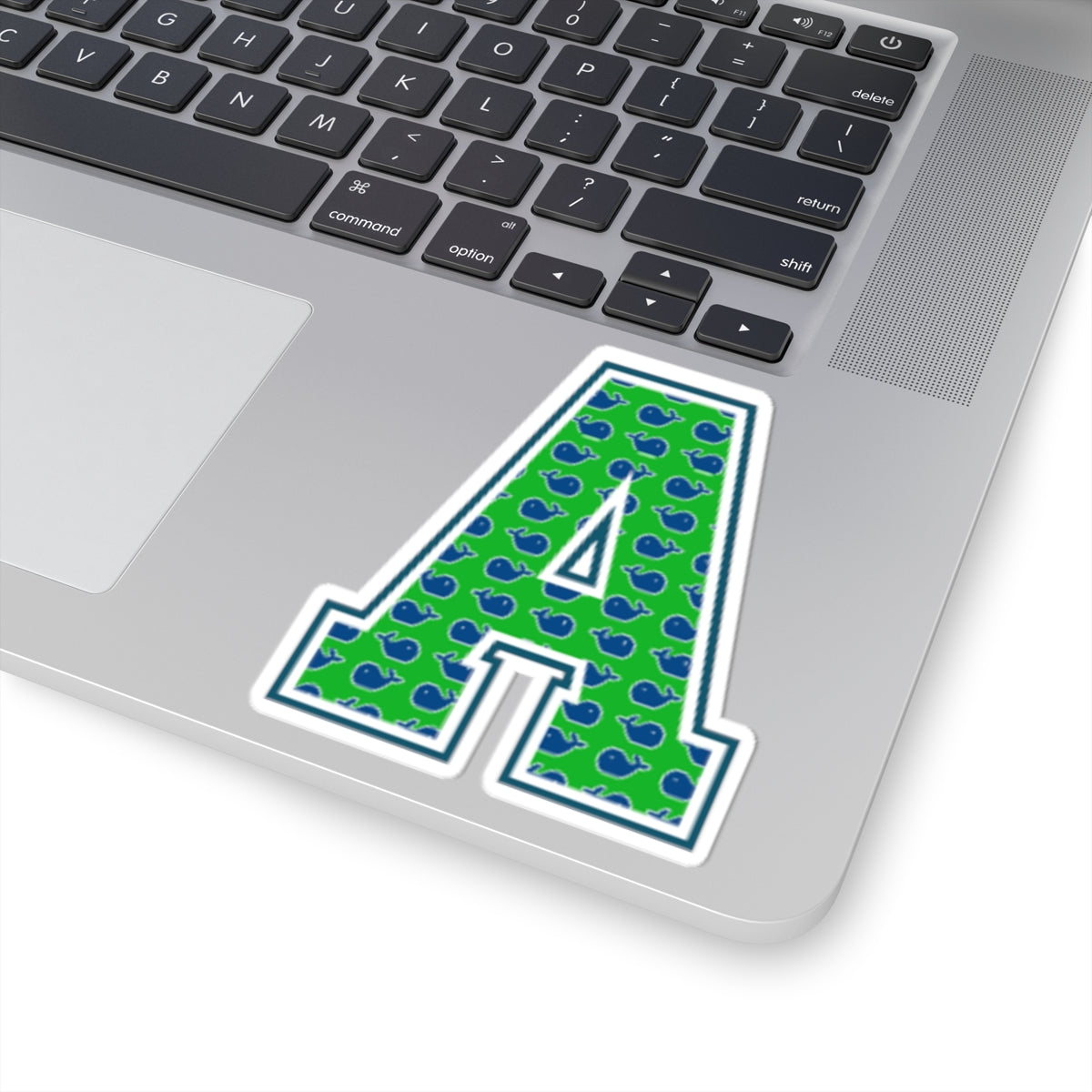 Preppy Letter A Kiss Cut Sticker