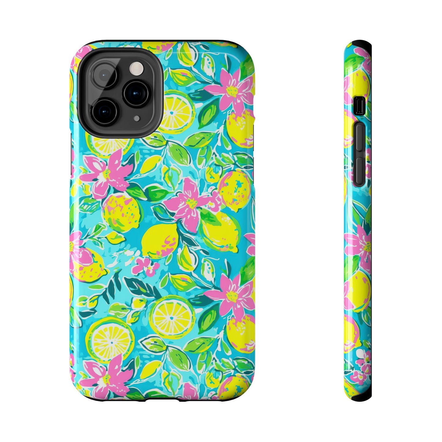 Lemon Floral Tough Phone Case
