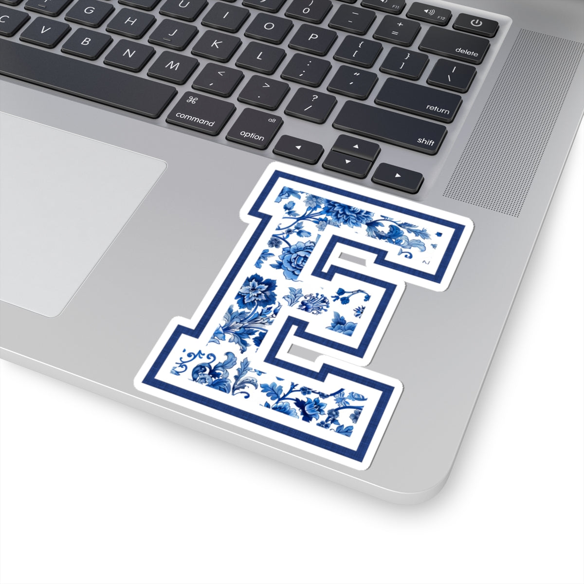 Chinoiserie Letter E Kiss Cut Sticker