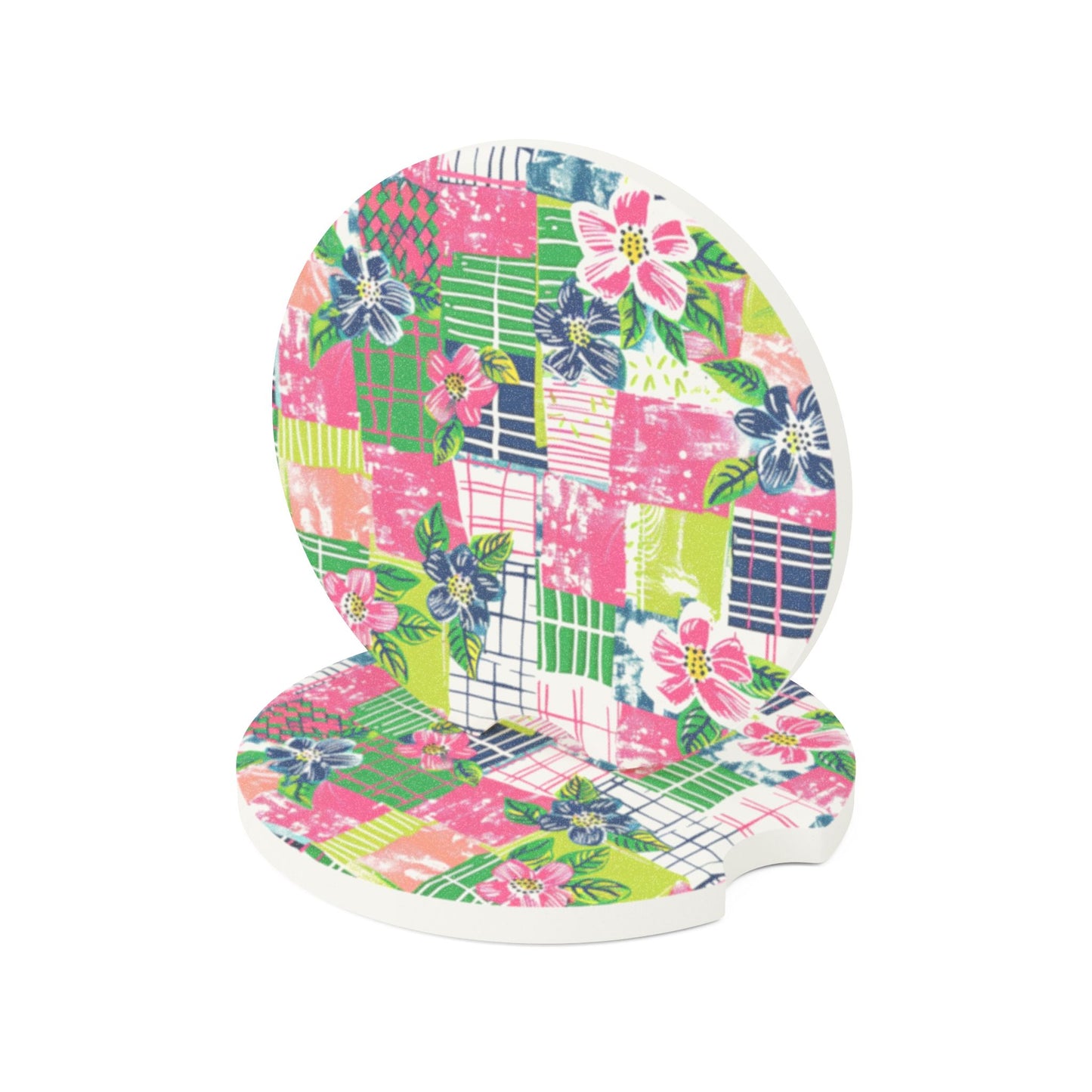 Tropical Madras Soapstone Car Coaster