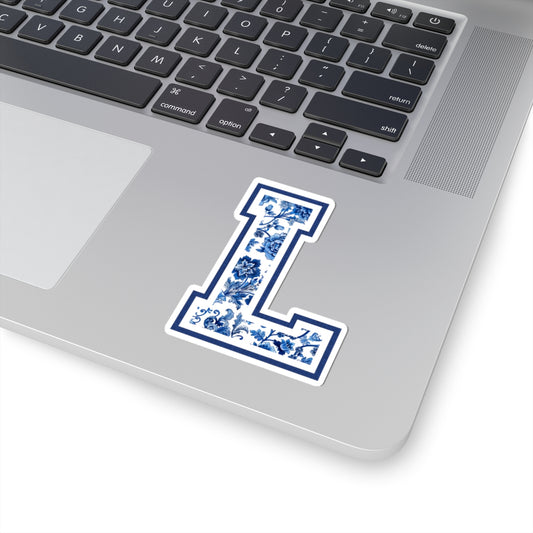 Chinoiserie Letter L Kiss Cut Sticker