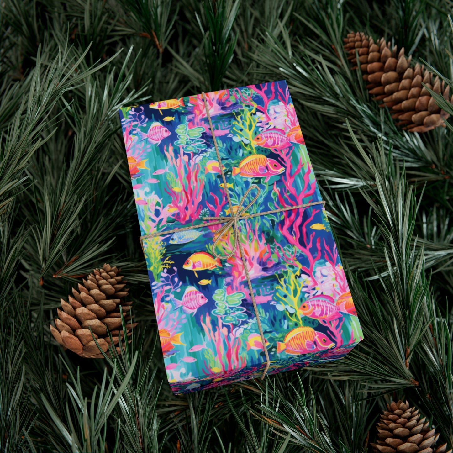 Watercolor Fish Pattern Gift Wrap