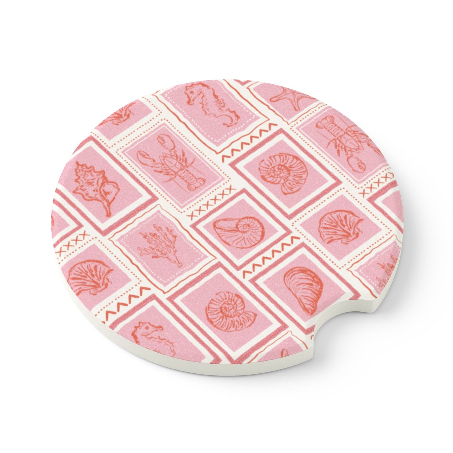 Marine Life Soapstone Car Coaster