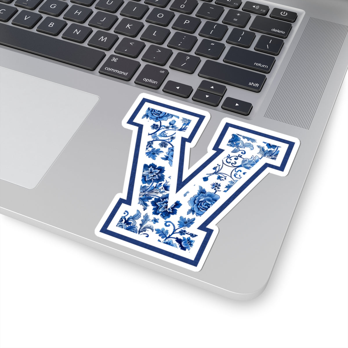 Chinoiserie Letter V Kiss Cut Sticker