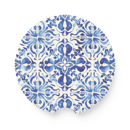 Blue Tile Soapstone Car Coaster