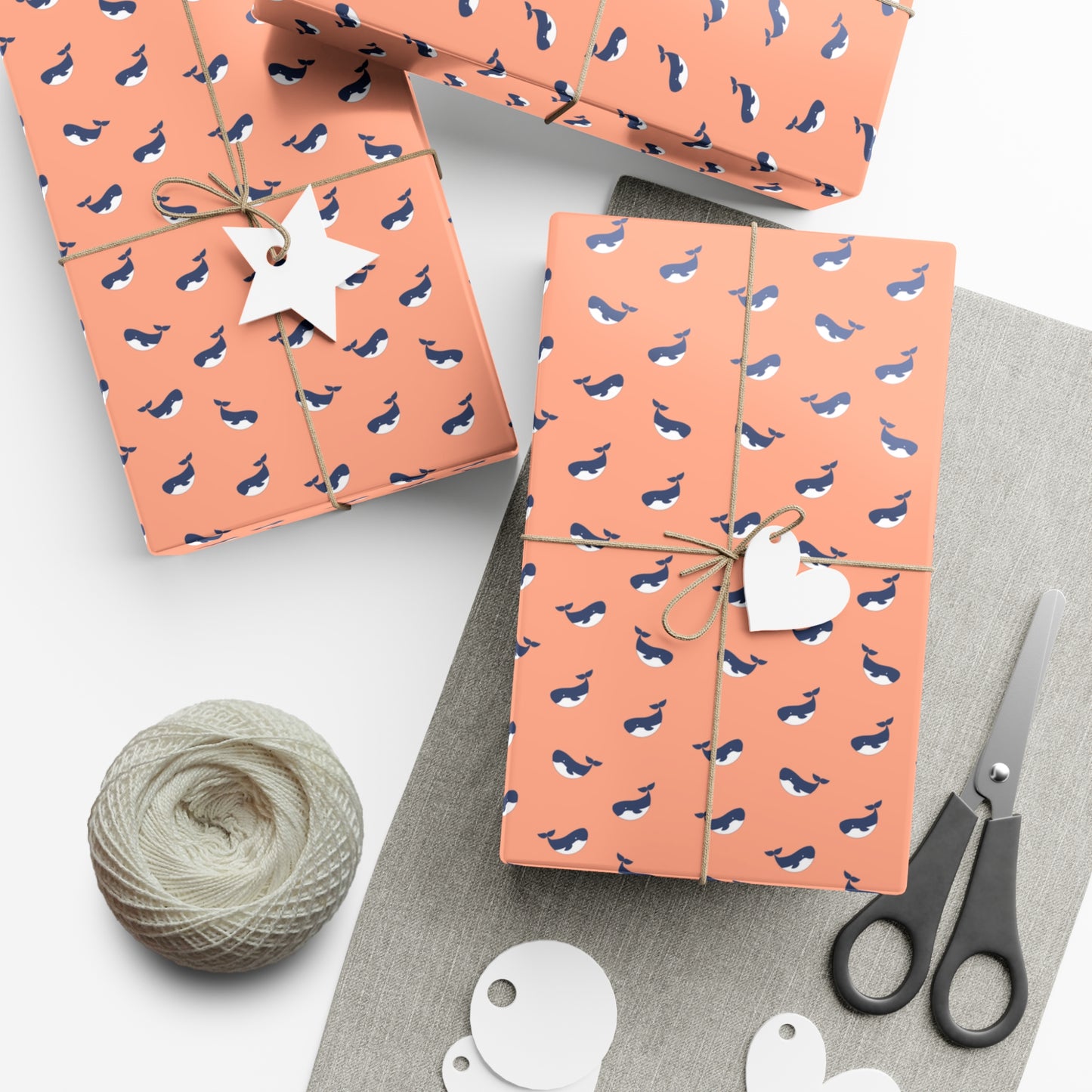 Whimsical Whale Gift Wrap Papers