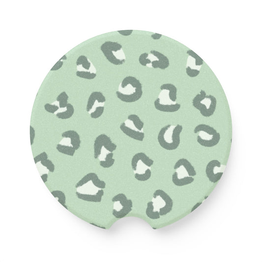 Pastel Leopard Soapstone Car Coaster