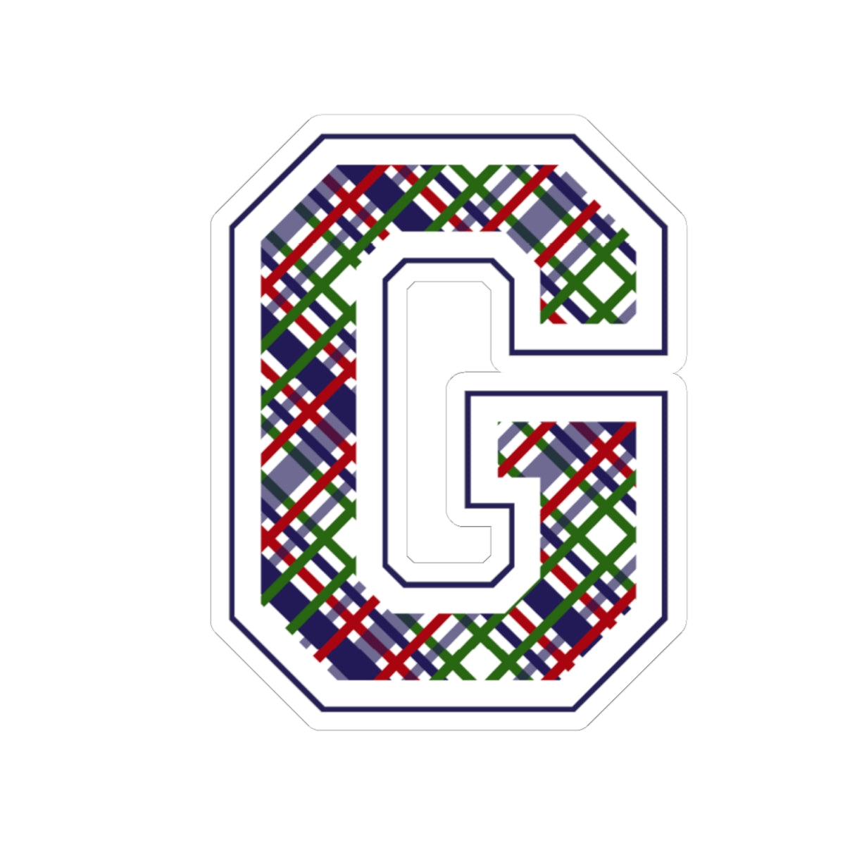 Equestrian Letter G Kiss Cut Sticker