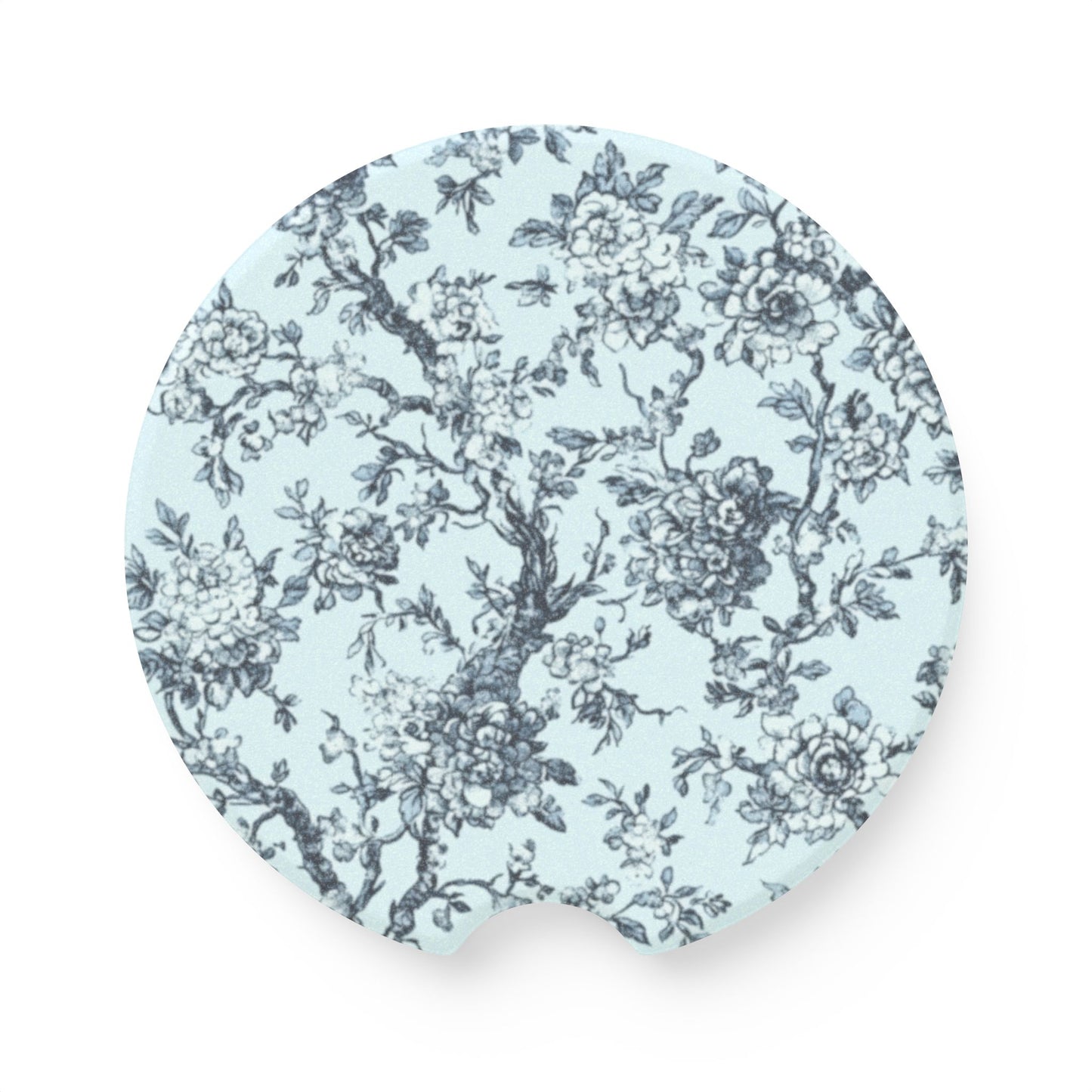 Blue Toile Soapstone Car Coaster