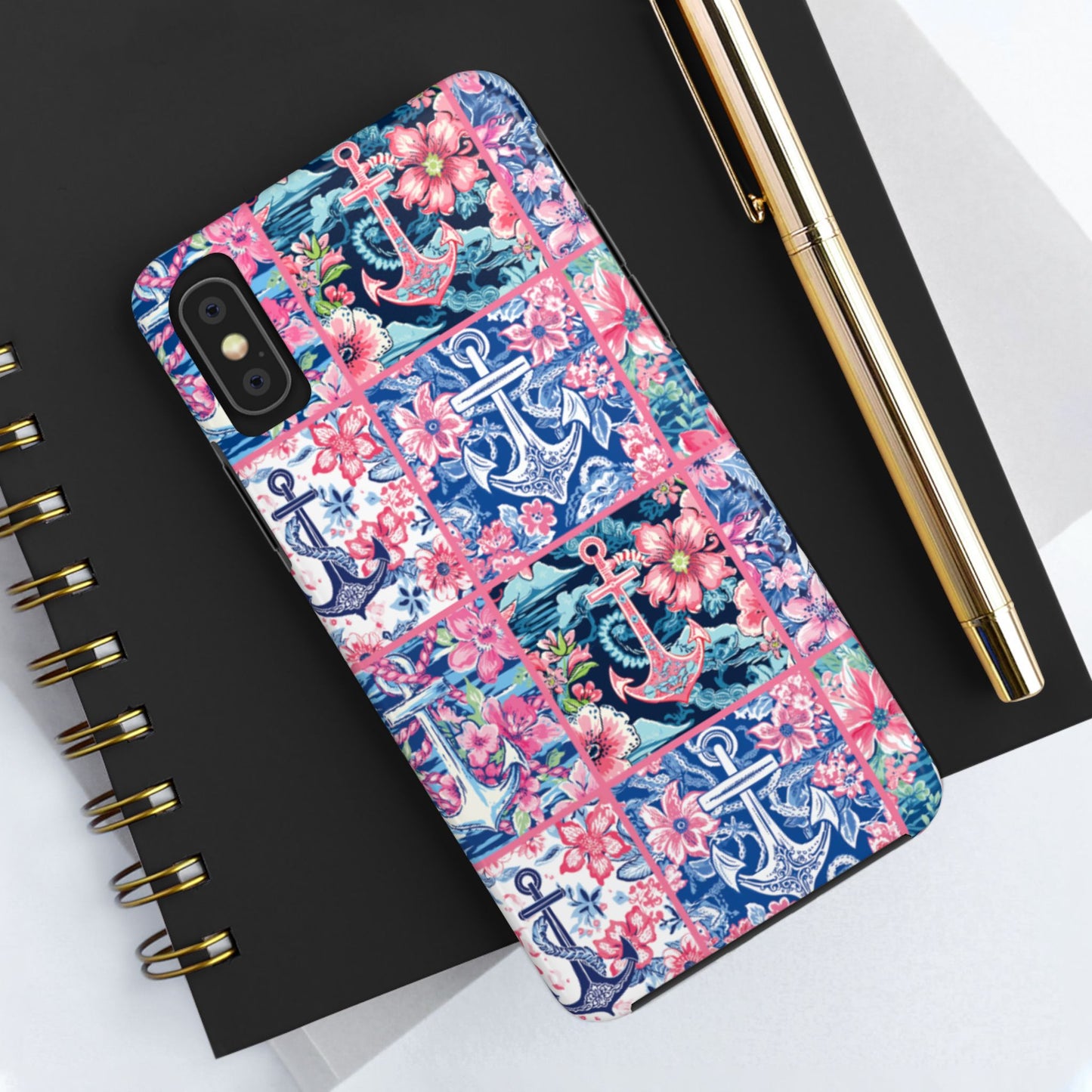 Floral Anchors Tough Phone Case