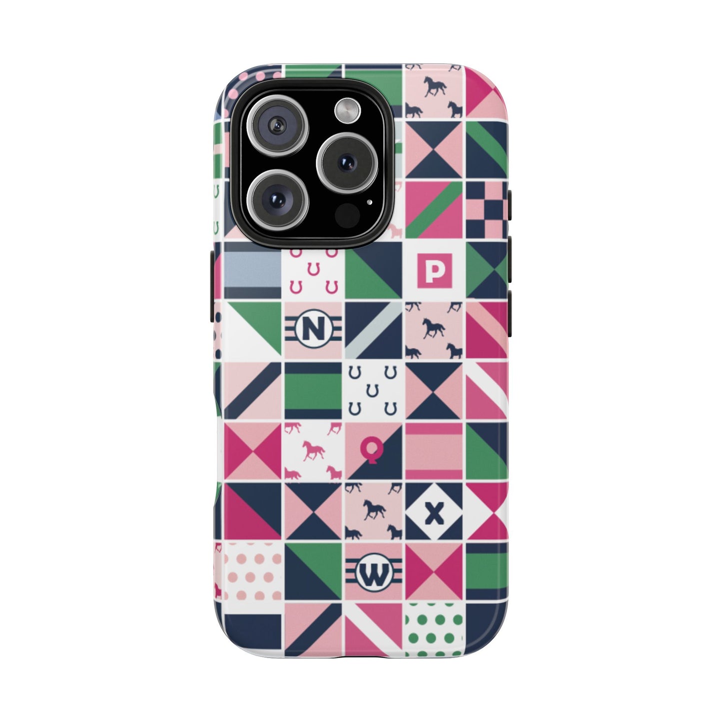 Equestrian Patchwork Tough Phone Case
