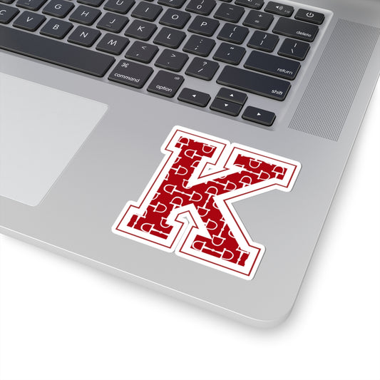 Equestrian Letter K Kiss Cut Sticker