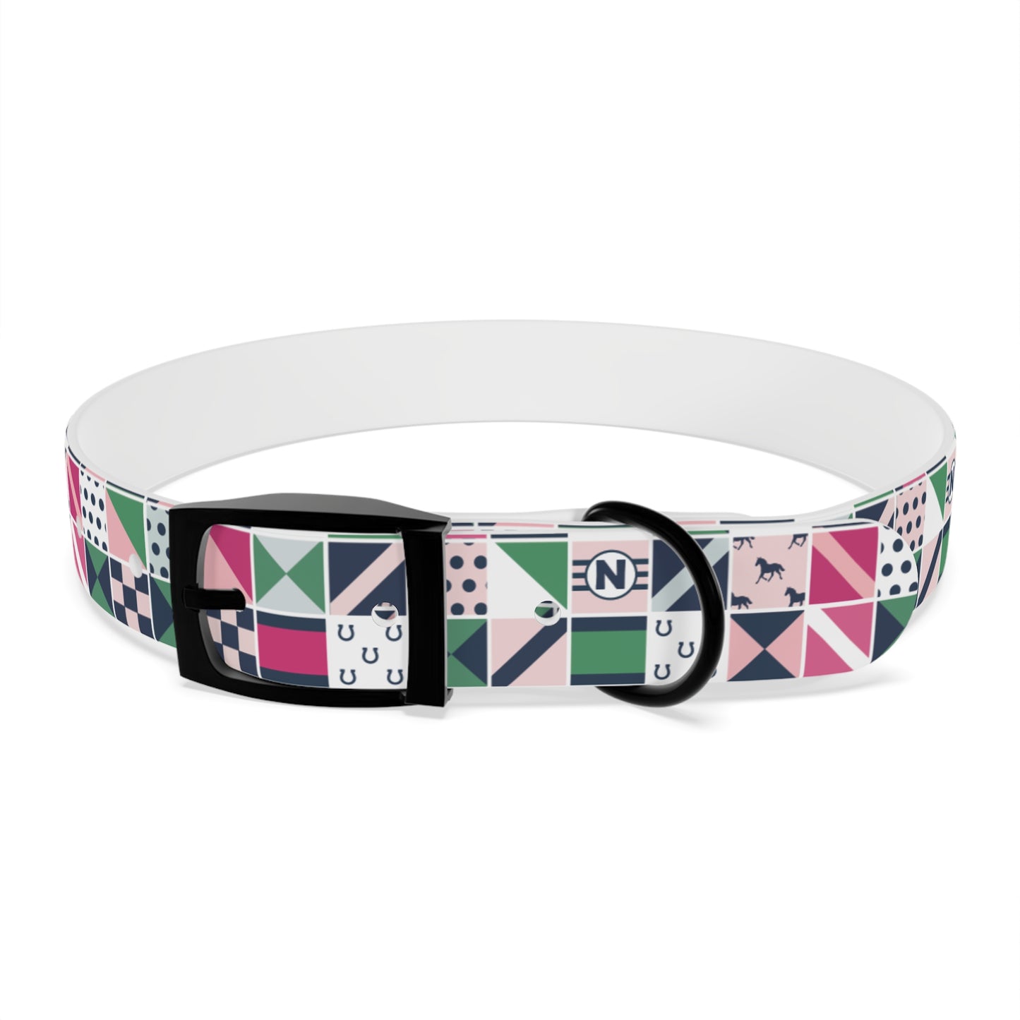Equestrian Patchwork Dog Collar
