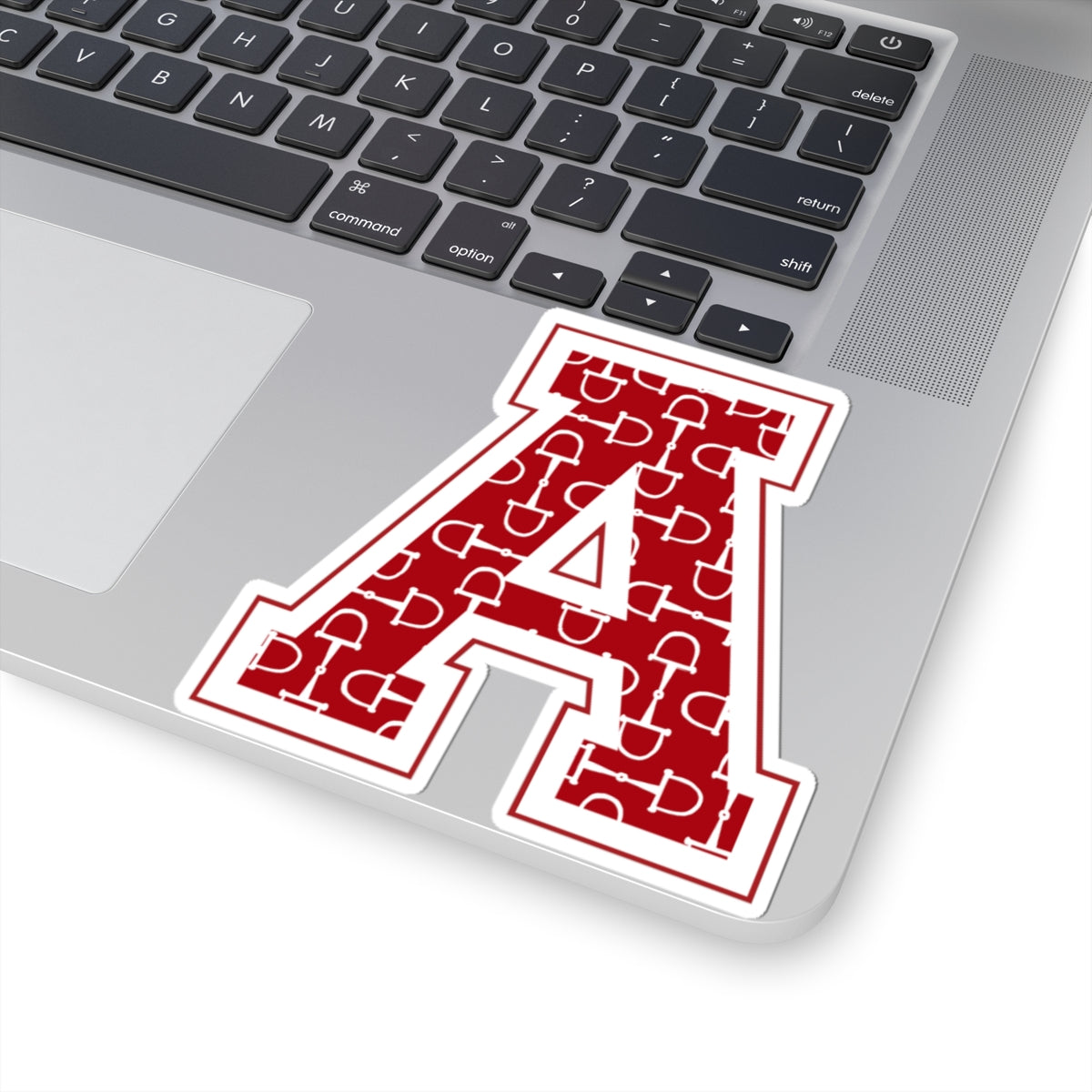Equestrian Letter A Kiss Cut Sticker
