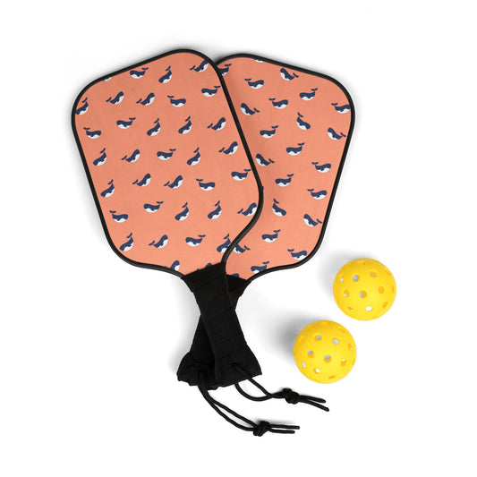 Whimsical Whales Pickleball Paddle Set