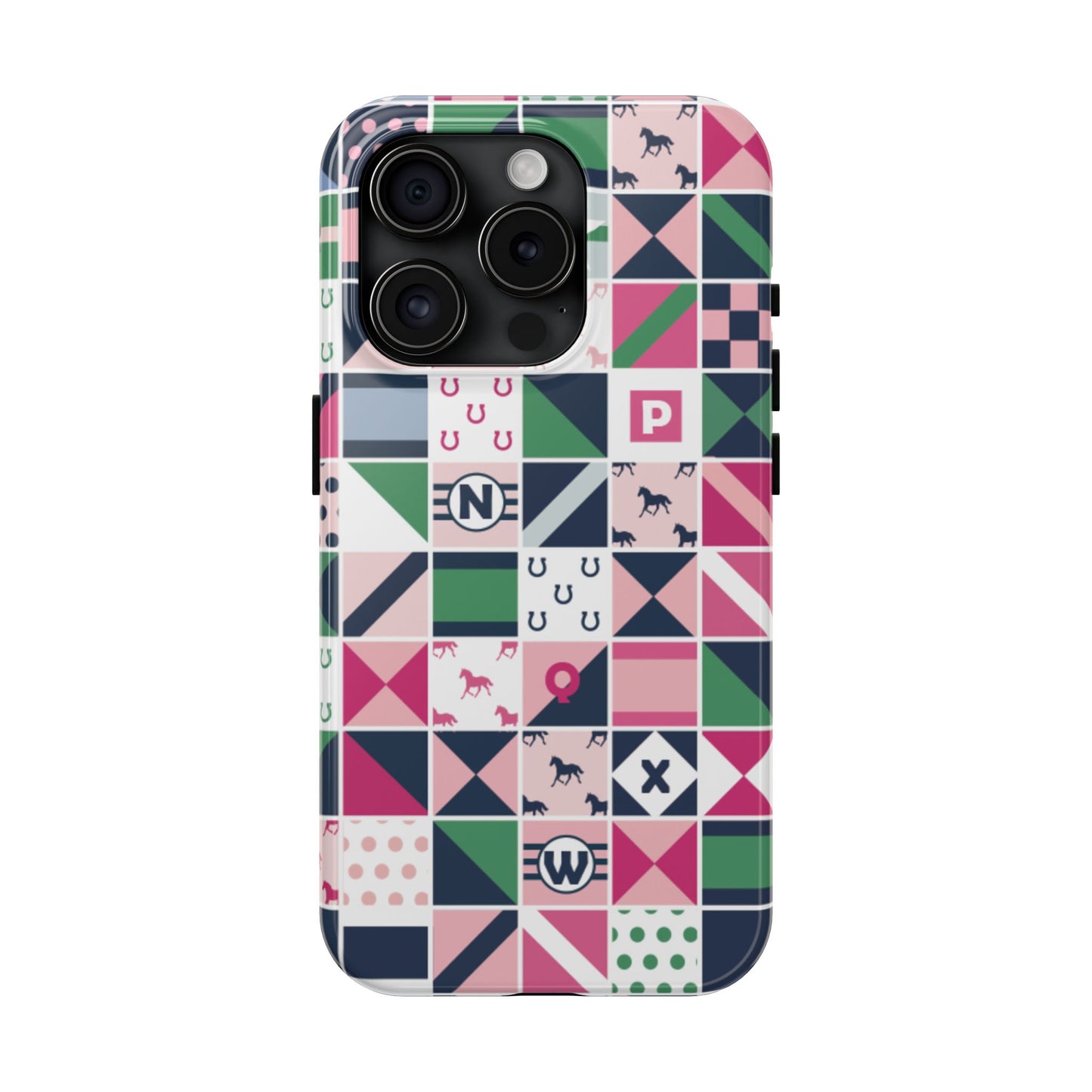 Equestrian Patchwork Tough Phone Case