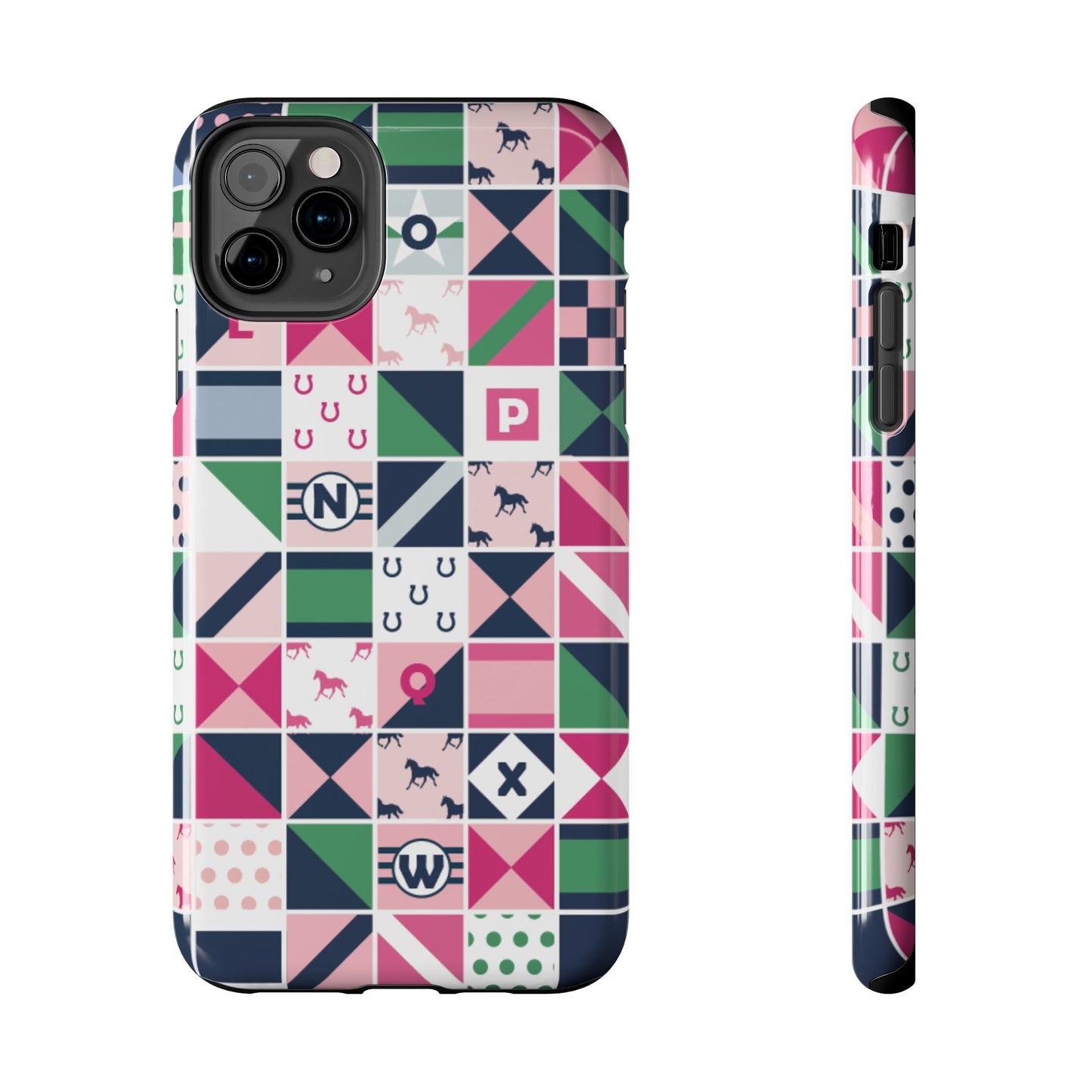 Equestrian Patchwork Tough Phone Case